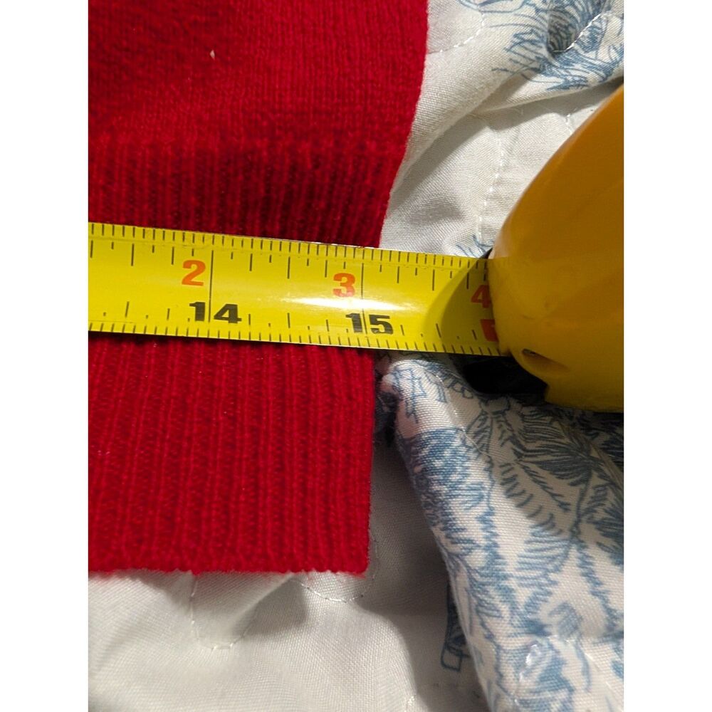 Vintage Jacques de Loux Chili Red Cashmere Sweater | Poetcore Quiet Luxury S/M - Picture 8 of 12